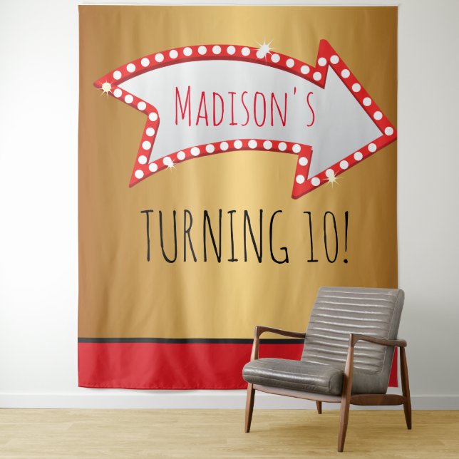 Tenture AFFICHE DE MARQUISE DE CINÉMA CIRQUE Photo-Op (En situation)