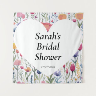 Tenture Affiche de mur de douche de mariage personnalisée