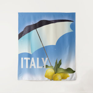Tenture Affiche de voyage de style vintage sur les citrons