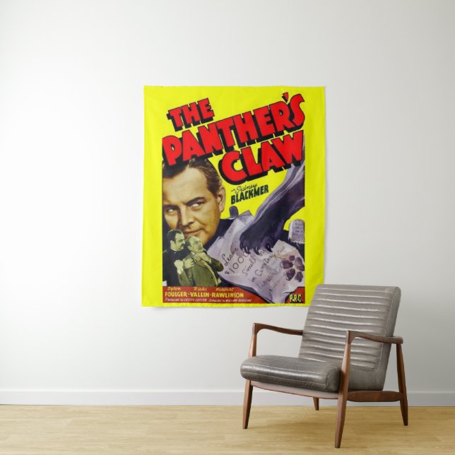 Tenture Affiche du film The Panther's Claw en 1942 (En situation)