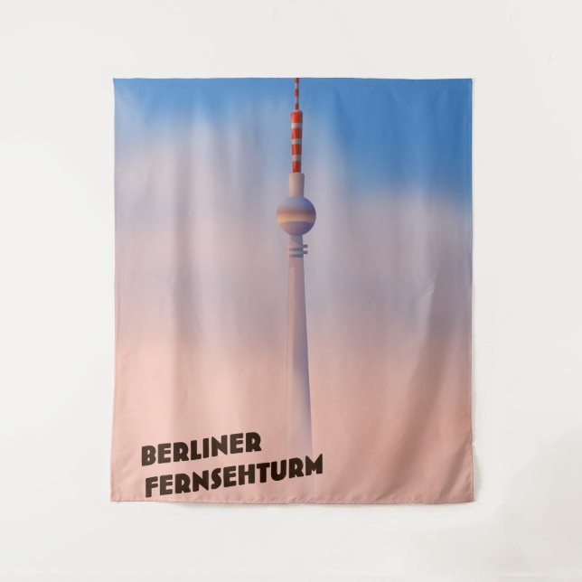 Tenture Affiche Fernsehturm de Berlin, tour de télévision  (Devant)