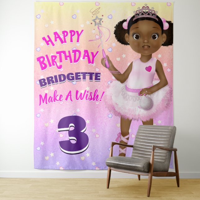 Tenture African American Fairy Princess Ballerina Contexte (En situation)