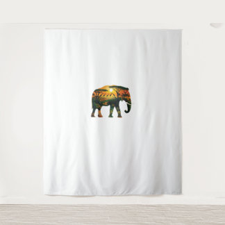 Tenture African Elephant Sunset Safari Nature Lots