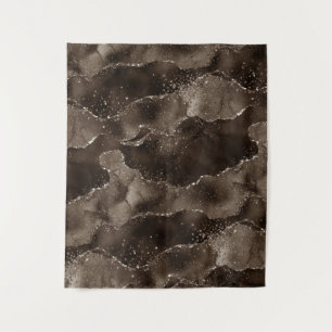Tenture Agate Lunatique Bronze Doré Brun Café Taupe