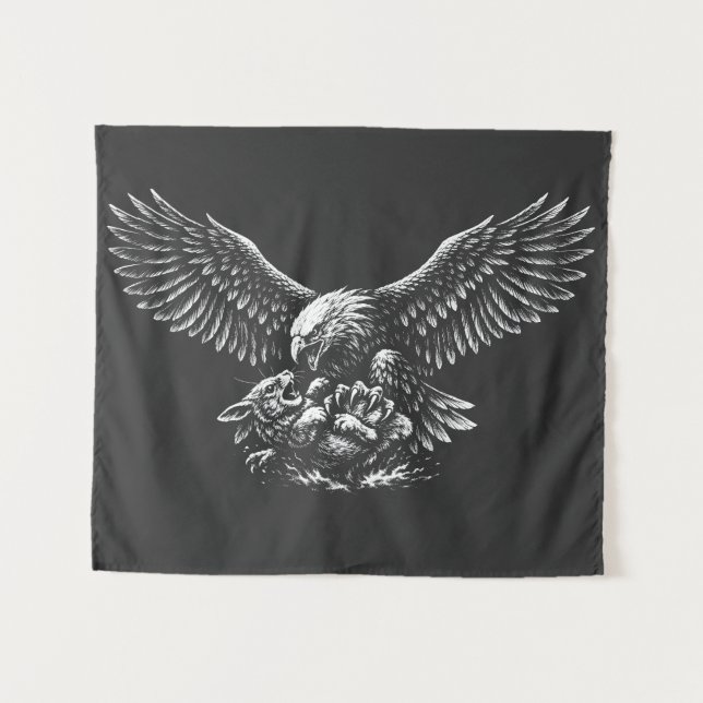 Tenture Aigle de Cendres par BurnsInHell (Devant (Horizontal))