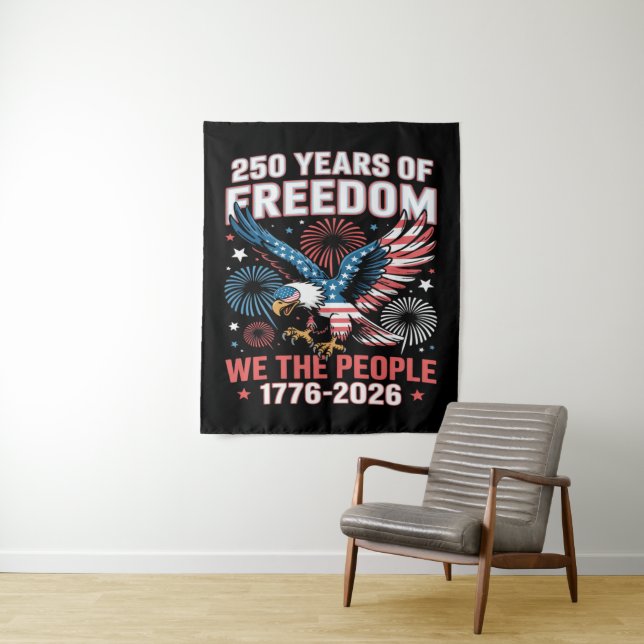 Tenture Aigle de la liberté 250 ans 250e anniversaire État (En situation)