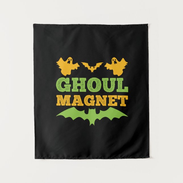 Tenture Aimant de naissance de goule d'Halloween (Devant)