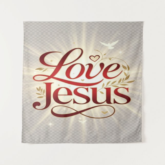 Tenture Aime Jésus (Devant)