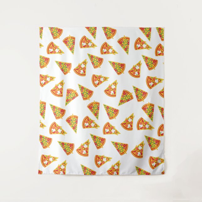 Tenture Aime la pizza   (Devant)