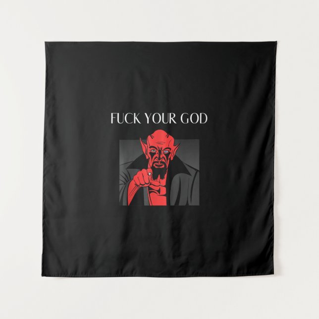 Tenture Aist Chèvre Satan Baphomet Cadeau (Devant)