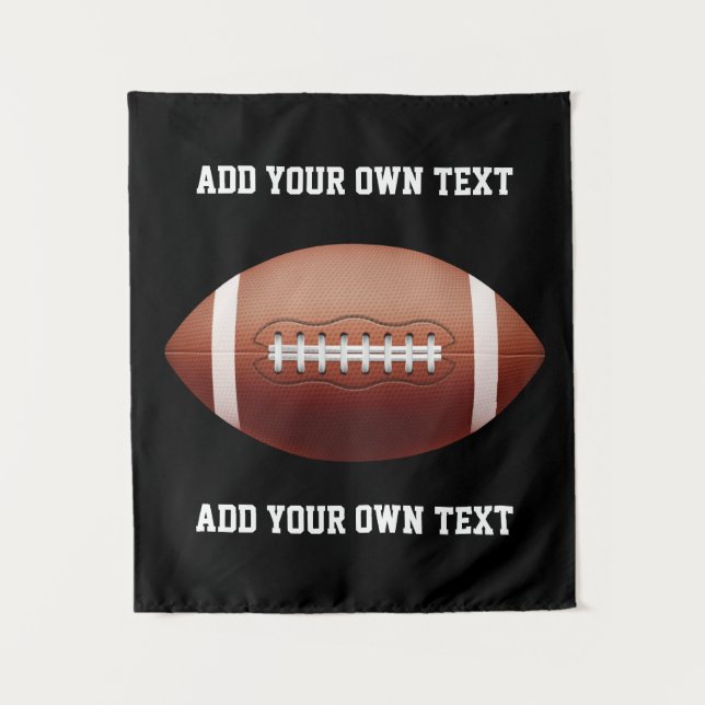 Tenture Ajouter du texte sur l'oreiller de football (Devant)