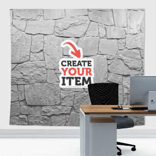 Tenture Ajoutez votre logo Stone Slates Zoom Toile de fond