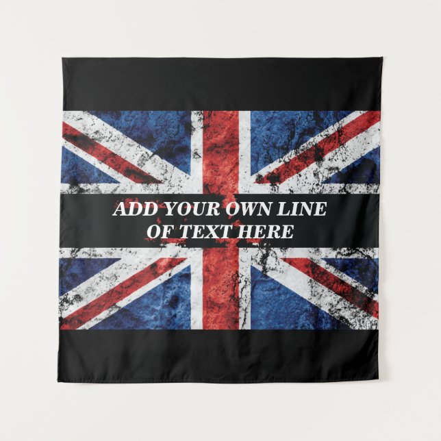Tenture Ajoutez votre texte sur Coussin de sol drapeau ang (Devant)