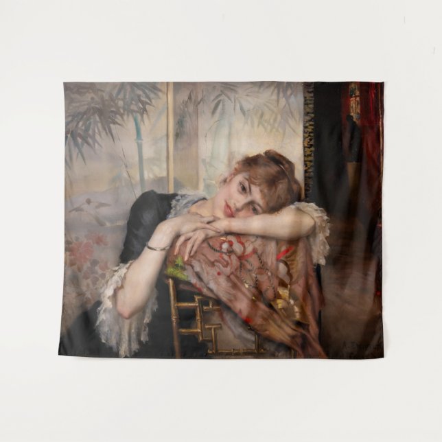Tenture Albert Edelfeel - La Parisienne / Virginie (Devant (Horizontal))