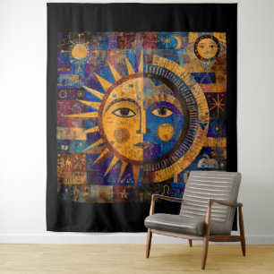 Tenture Alchimie Céleste Solaire Lunaire Mystique