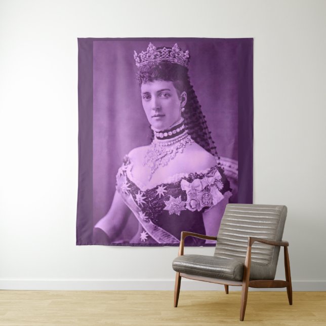 Tenture Alexandra de Danemark en lavande (En situation)