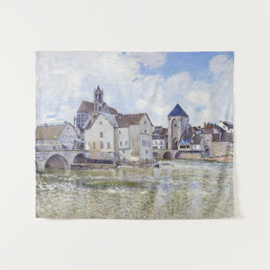 Tenture Alfred Sisley Bâtiments et ponts avec l'eau