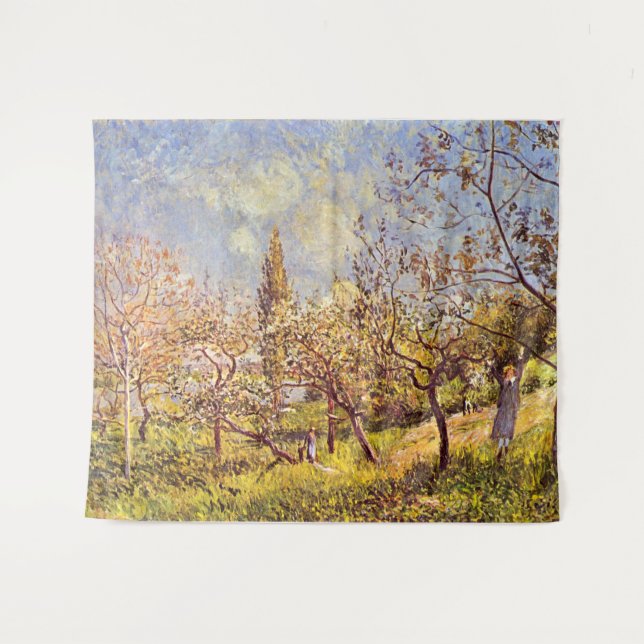 Tenture Alfred Sisley Orchard au printemps (Devant (Horizontal))