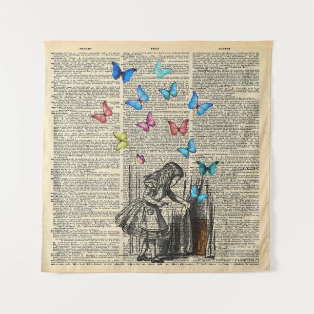 Tenture Alice au pays des merveilles : l'aventure commence (Devant)