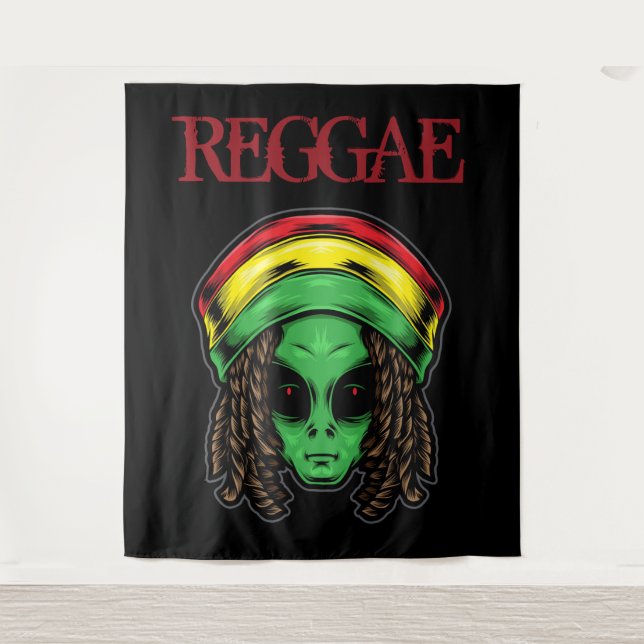 Tenture Alien de reggae (Devant)