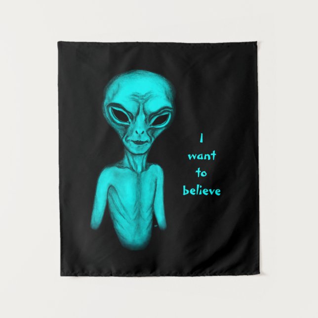 Tenture Alien, je veux croire (Devant)