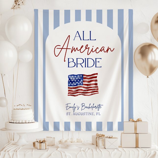 Tenture All American Bride Bachelorette Banner (Créateur téléchargé)