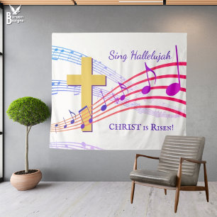 Tenture ALLELUIA LE CHRIST EST RESSUSCITÉ Pâques