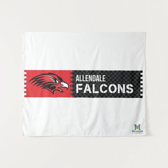 Tenture Allendale Falcons (Devant (Horizontal))