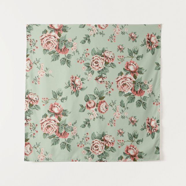 Tenture Allover multi motif flowers ornament Seamless patt (Devant)