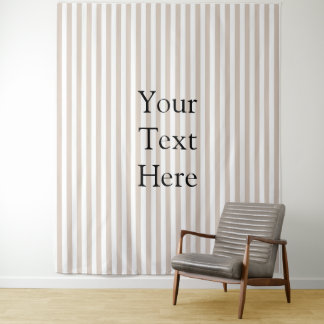 Tenture Almond & White Stripes 