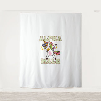 Tenture Alpha Homme Ironique Unicorne 1