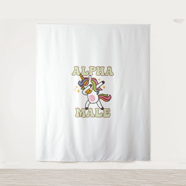 Tenture Alpha Homme Ironique Unicorne 1 (Devant)