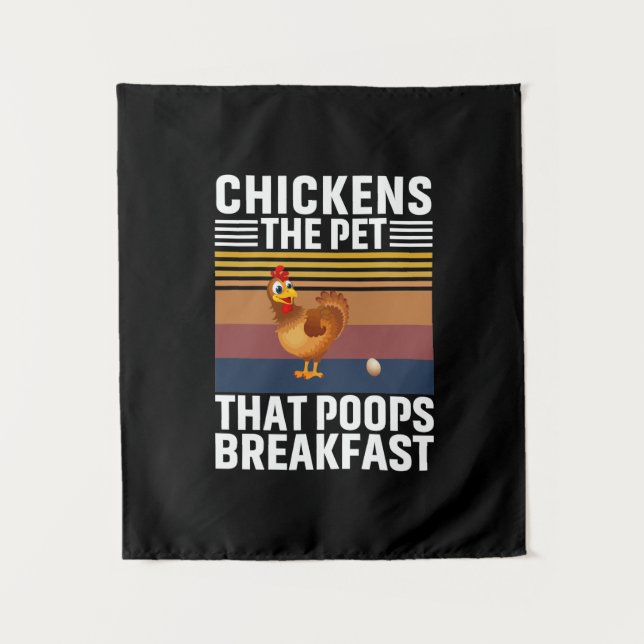 Tenture Amateur de poulet | Les poules l'animal de compagn (Devant)