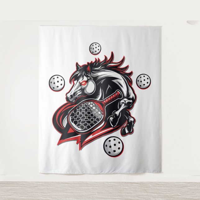 Tenture Amateur du cheval de Pickleball (Devant)