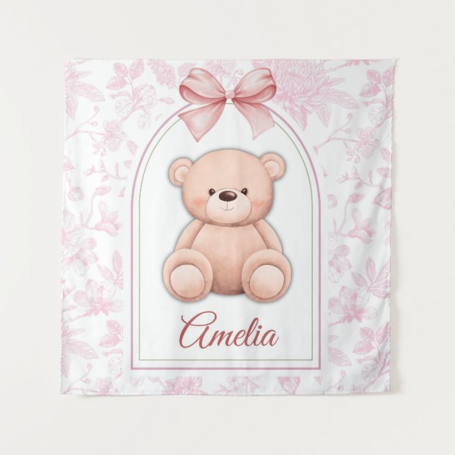 Tenture Amelia | Conception personnalisée de nurserie avec (Devant)
