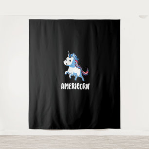 Tenture Américain Fier D'Être Américaine Chemise Unicorne 