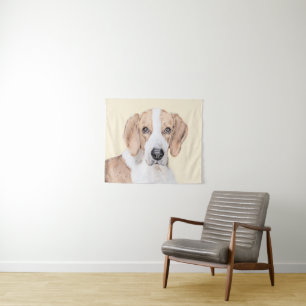 Tenture American Foxhound Painting - Joli art original chi