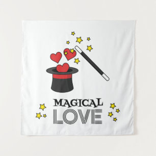 Tenture Amour magique - Noir