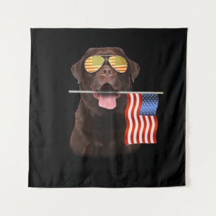 Tenture Amoureux des chiens   Chocolat Labrador USA Americ
