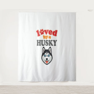 Tenture Amoureux des chiens Husky