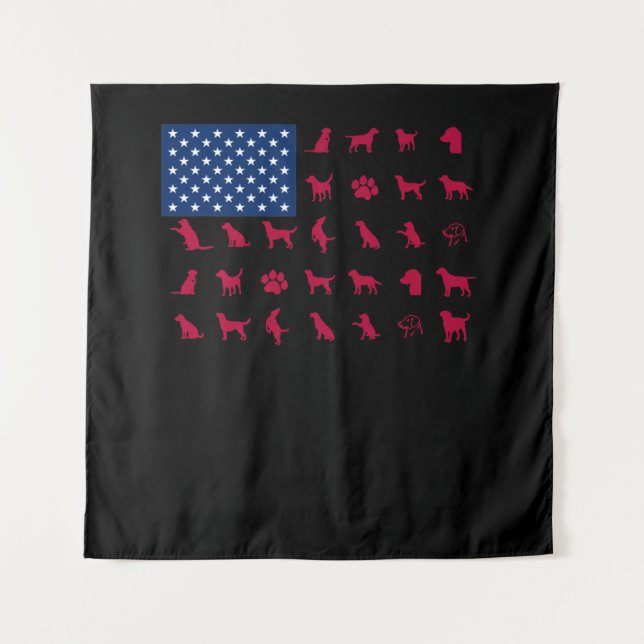 Tenture Amoureux des chiens | Labrador Retriever USA Ameri (Devant)