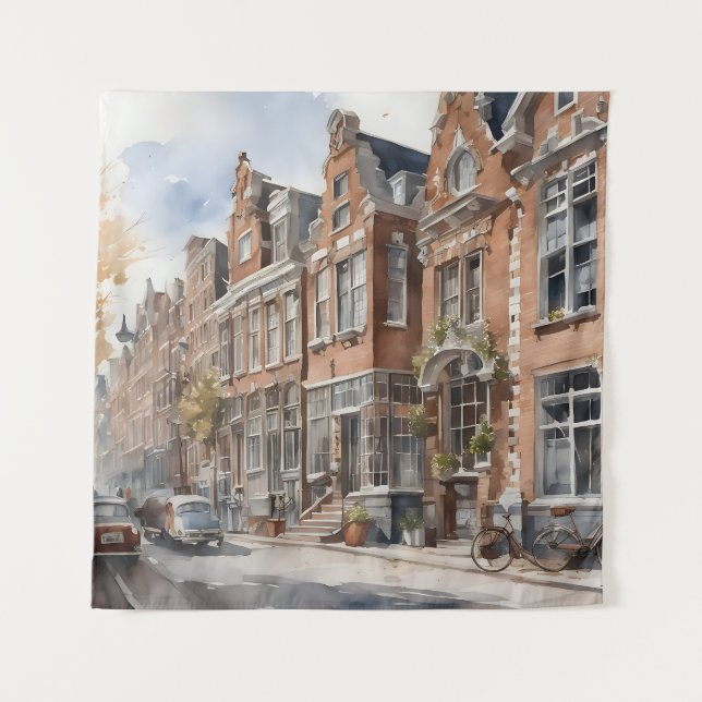 Tenture Amsterdam aquarelle (Devant)