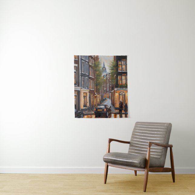 Tenture Amsterdam peinture à l'huile (En situation)