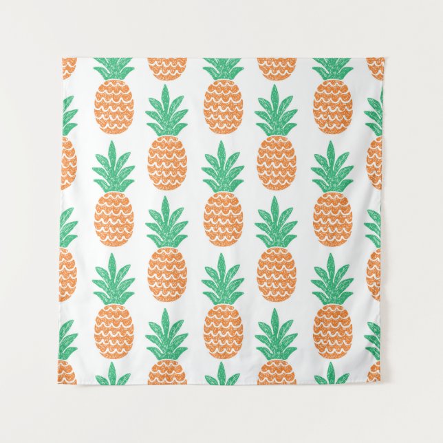 Tenture amusant ananas sans couture motif (Devant)