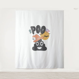 Tenture Amusant Humour de salle de bain Halloween Poo Éffr