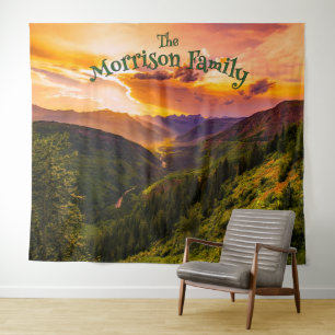 Tenture Amusants Rétro Champignons Famille Réunion Photo C