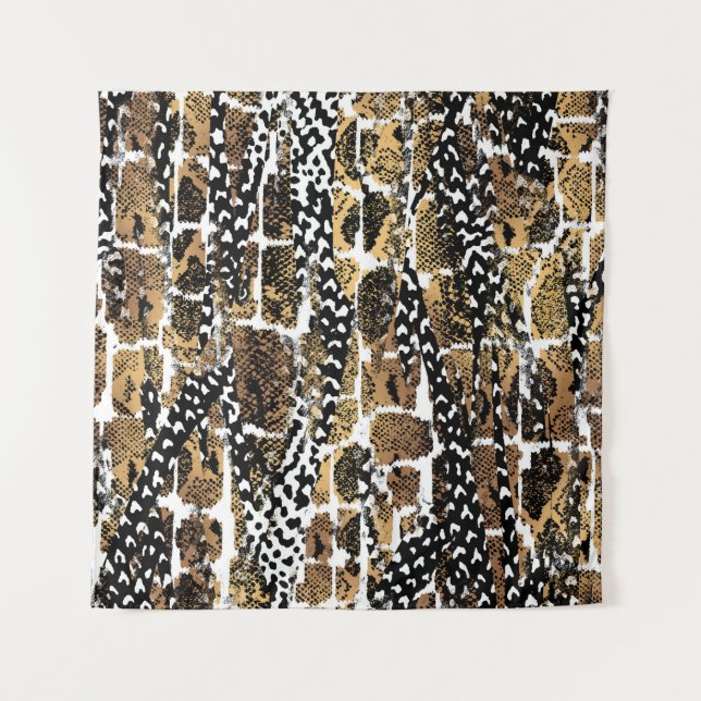 Tenture An abstract design that transforms an animal skin (Devant)