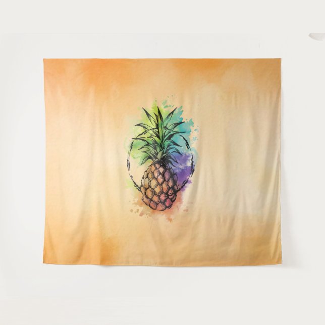 Tenture Ananas (Devant (Horizontal))