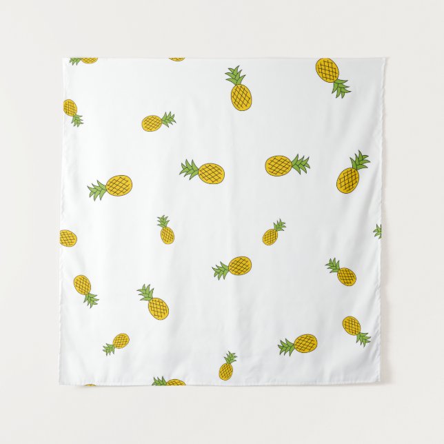 Tenture Ananas mignon motif sans couture arrière - plan. V (Devant)