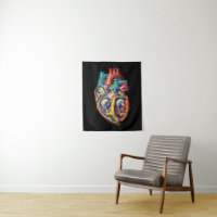 anatomie du coeur humain colorée Art abstrait